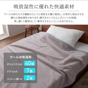 洗える 日本製 ウールブランケット シングル ...の詳細画像4
