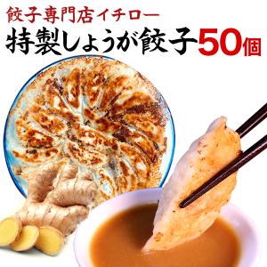 餃子専門店イチロー 特製しょうが餃子50個 味噌だれ付 生姜餃子 訳あり お取り寄せ 秘密のケンミンSHOW コロナ +生姜餃子50個+