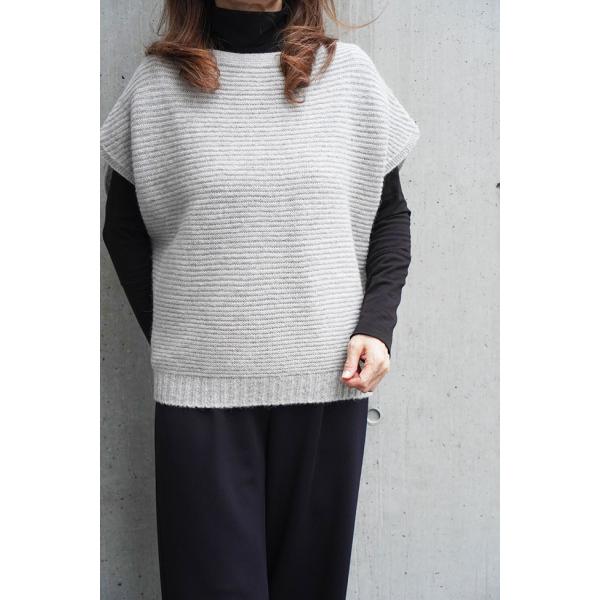 ATELIER SIX アトリエシックス アルパカ混 ウールニットベスト レディースニットベスト 秋...