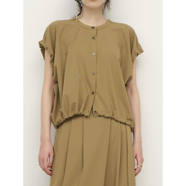 CHIGNON シニヨン レディースシャツ 梳毛調2WAYフレンチシャツ フレンチスリーブ シャツ ...