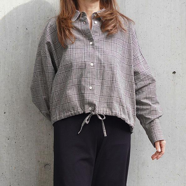 MARIED'OR マリードール ドロスト仕様 麻混シャツ レディースシャツブラウス 24068