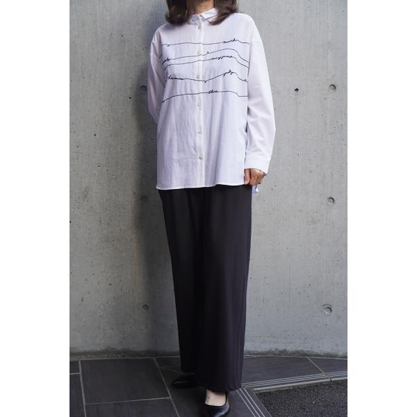 GAVI DI GAVI　コットン100％　刺繍ブラウス　ショート衿　250-11003