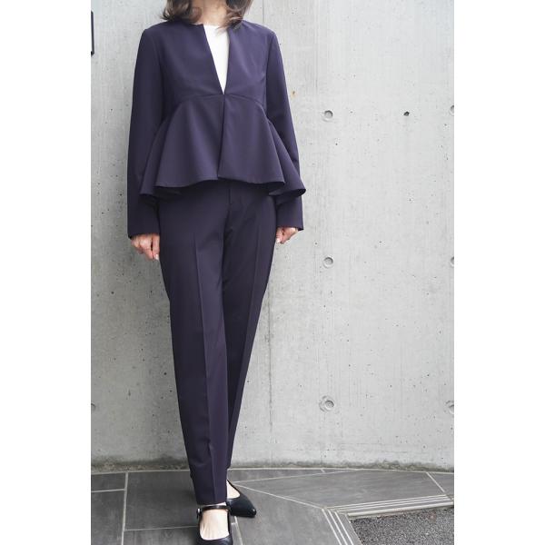 【30％OFF】PASSIONE パシオーネ レディース ノーカラースーツ セットアップスーツ ペプ...