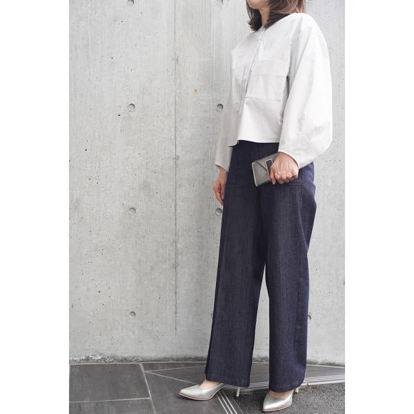 【30％OFF】PASSIONE パシオーネ　センタープリーツ レディース デニムパンツ　42660...