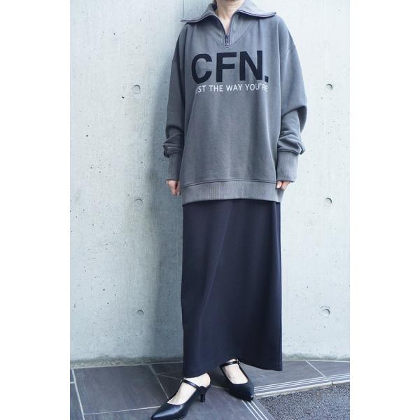 【30％OFF】Cafune カフネ プリントロゴ ハーフジップトレーナー 436965