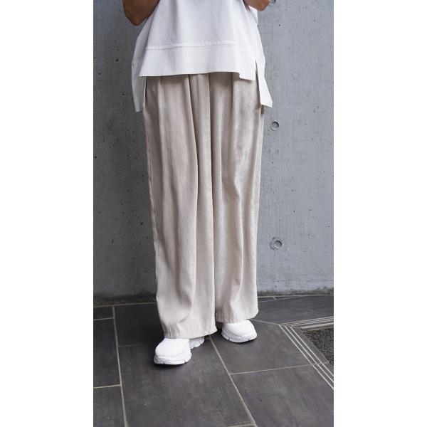 cafune カフネ イージー ワイドパンツ レディース 春夏秋 ピーチスキン加工 全2色フリーサイ...