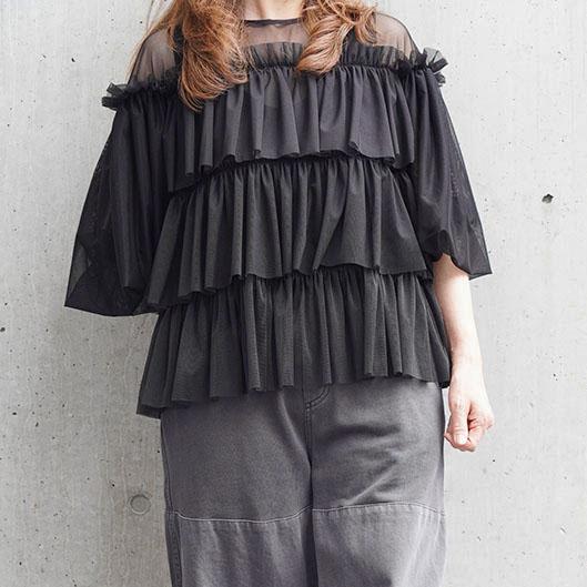 dignite collier ディニテコリエ レディース シアーギャザーPO プルオーバー 春夏シ...