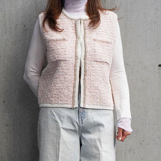 dignite collier ディニテコリエ ツイードニット ベスト