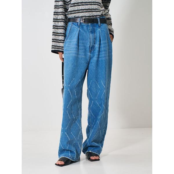 YENN イェン レーザーカット ワイドデニム レディースデニム オールシーズン y261-3100...