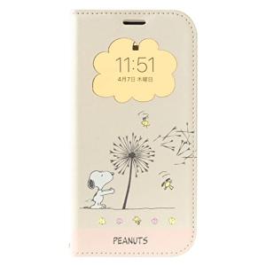 PEANUTS スヌーピー iPhone 14/13 ケース 手帳型 窓付き (スヌーピー/フラワー)