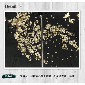 絡繰魂 粋 北斎神奈川沖浪 ジップパーカー 2...の詳細画像3