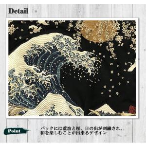 絡繰魂 粋 北斎神奈川沖浪 ジップパーカー 2...の詳細画像4
