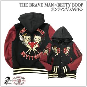 THE BRAVE MAN × BETTY BOOP ボンディング スタジャン bbb-2460 エンジェル デビル ワッペン ユニセックス おしゃれ