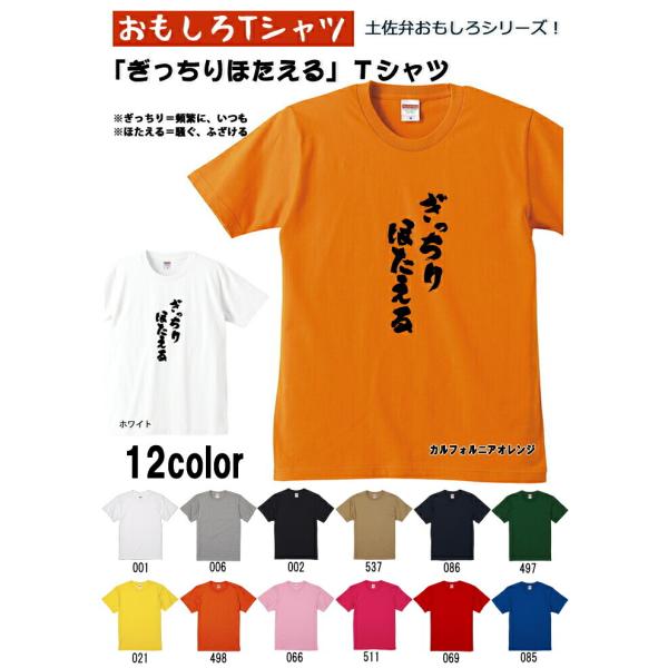 ぎっちりほたえる Tシャツ 土佐弁シリーズ おもしろTシャツ 半袖 男女兼用 お土産 誕生日 ギフト...
