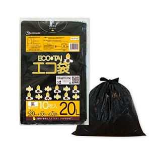 サンキョウプラテック ゴミ袋 20L 幅広タイプ 520x600x0.030mm厚 黒 10枚x60冊/箱 LLDPE素材 LN-27-52の商品画像
