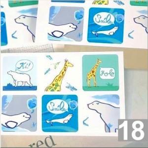 動物 シール ステッカー ストップ絶滅危惧種 アニマル ワード 18枚セット イギリス製