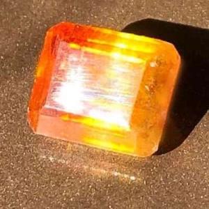 スファレライト バイカラー ルース 特大 オクタゴン オレンジ ゴールデンイエロー