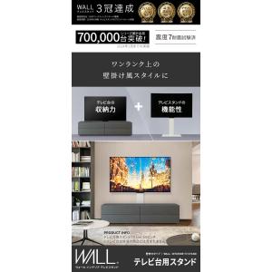 WALLインテリアテレビスタンド テレビ台用スタンド 32〜60v対応 壁寄せテレビ台 TVスタンド  背面収納 白 ホワイト EQUALS イコールズ（サテンホワイト）｜iconn