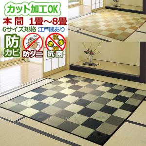 い草 カーペット ござ オーダー可 2畳 二畳 本間 IGチェック 191×191cm 高級 両面 クール 涼感 6サイズ規格 送料無料（北海道 九州 沖縄を除く） 夏用 夏｜iconyt