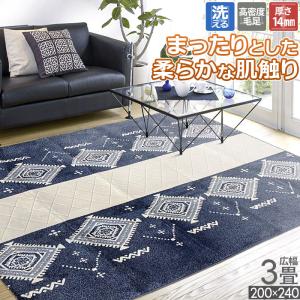 ラグ 広幅 3畳 200×240cm 洗える 猫 ホットカーペットカバー ホット