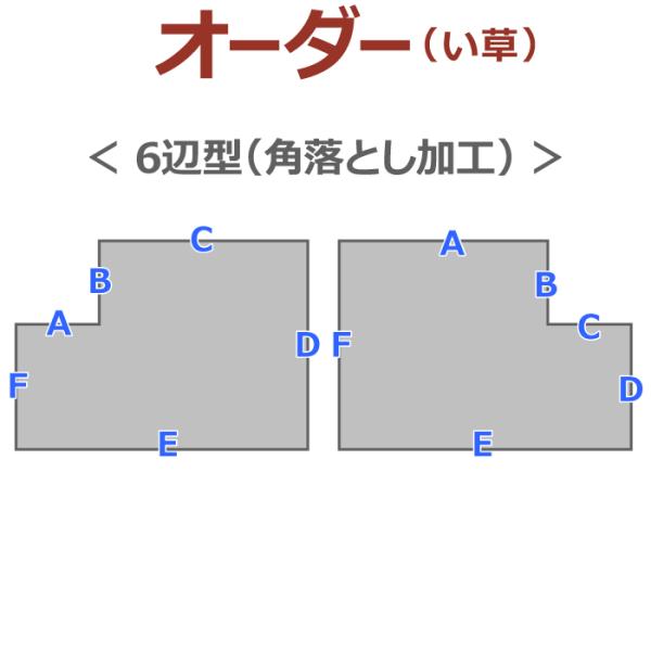 角落としC・D ６辺型 ★い草カーペット・ラグ本体と一緒にご注文ください