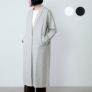 evameva (エヴァムエヴァ) cotton paper long jacket / コットンペーパーロングジャケット｜icora