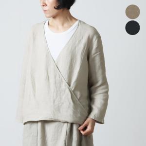 evameva (エヴァムエヴァ) linen cache coeur pullover / リネンカシュクールプルオーバー｜icora