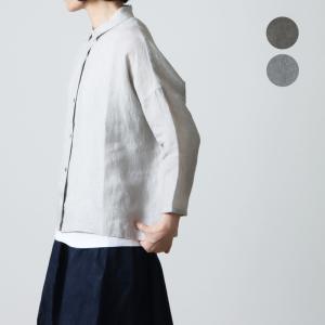 evameva (エヴァムエヴァ) linen square shirts / リネンスクエアシャツ｜icora