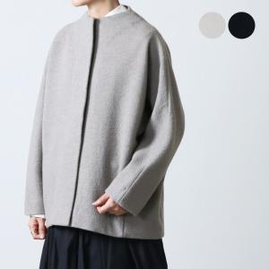 evameva (エヴァムエヴァ) press wool short coat / プレスウールショートコート｜icora