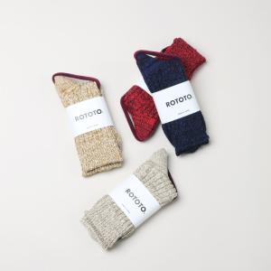 【30% OFF】RoToTo (ロトト) RECYCLE COTTON RIBBED CREW SOCKS / リサイクルコットンリブクルーソックス｜icora