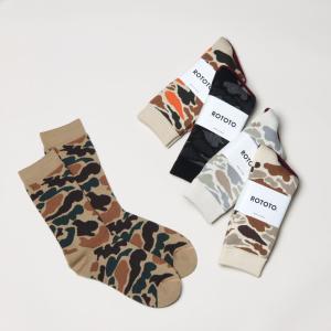 【20% OFF】RoToTo (ロトト) PILE CAMO CREW SOCKS / パイルカモクルーソックス｜ICORA ヤフーショッピング店