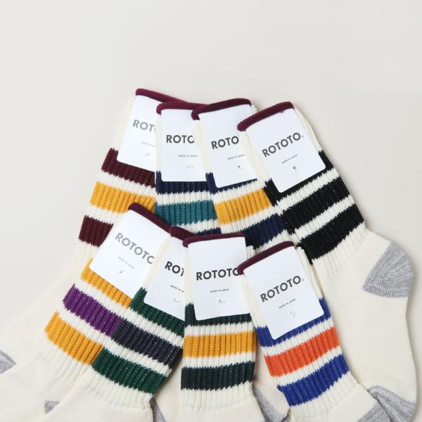 RoToTo (ロトト) COARSE RIBBED OLDSCHOOL CREW SOCKS / ...