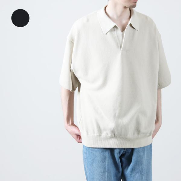 crepuscule (クレプスキュール) Light Moss Stitch Polo / ライト...