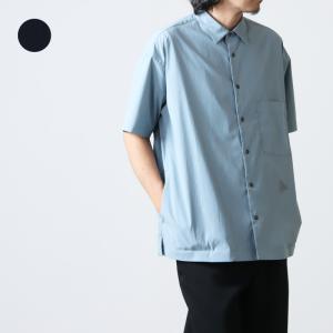 and wander (アンドワンダー) UV cut stretch SS shirt / UVカットストレッチショートスリーブシャツ｜icora