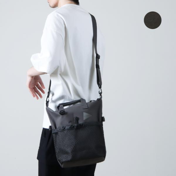 and wander (アンドワンダー) PE/CO 2way bag / ポリエステルコットン2ウ...