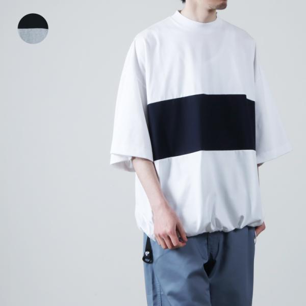 is-ness (イズネス) BALLOON COLOR BLOCK SHORT SLEEVE T-...