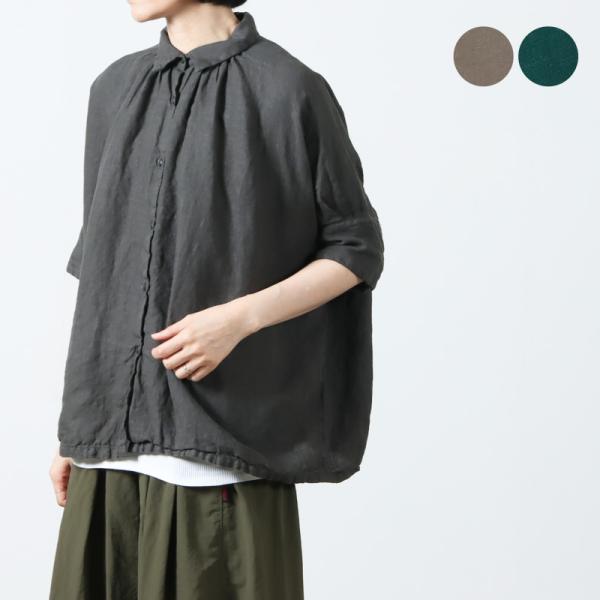 Honnete (オネット) H/SLV Gather Shirts / ハーフスリーブギャザーシャ...