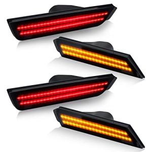 D-Lumina Smoked Lens LED Side Marker Lights Amber & Red Compatible for C｜icoro