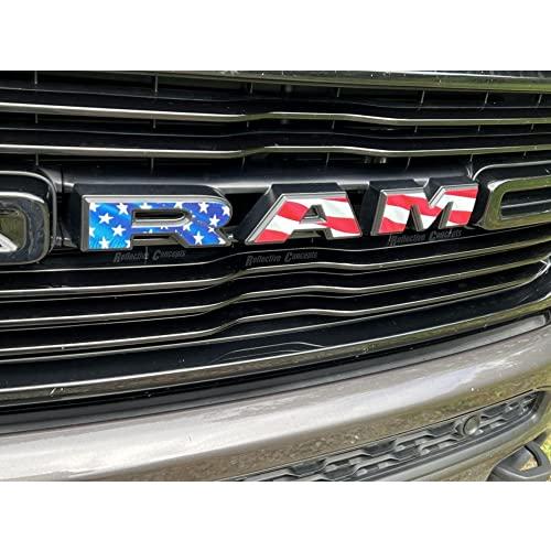 反射概念American Flag Ram Grille Emblem Overlay Decal ...