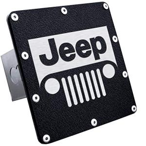 Au-Tomotive Gold Jeep Grill Class III Trailer Hitch Plug-Rugged Black｜icoro