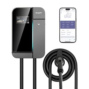 BougeRV Home スマートレベル2 EV充電器 10Aから48A 電流調節可能 240V NEMA14-50プラグ 25フィート ケーブ｜icoro