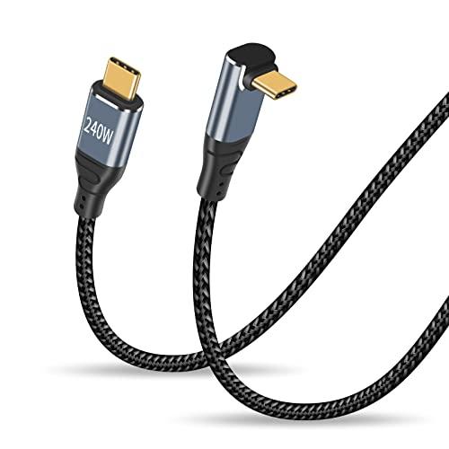 Duttek L字型USB Type C 変換ケーブル 3.3フィート/1m 240W USB C ...