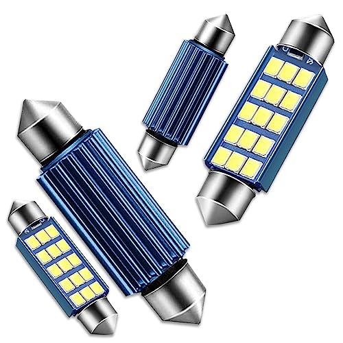 GKmow Pack-4 578 LED 非常に明るい電球 1.57インチ 6500K 2835 チ...