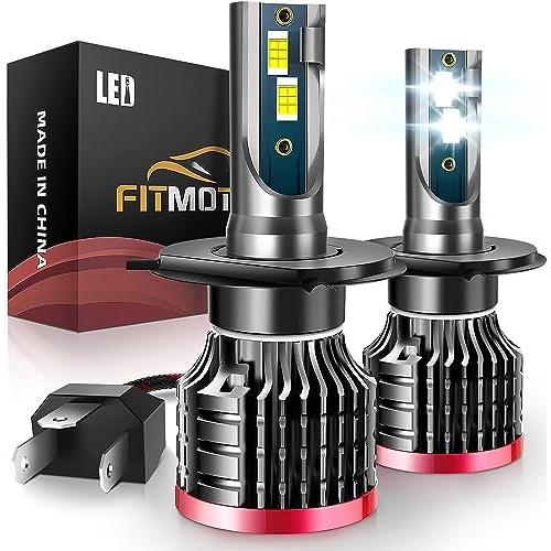 FITMOTORS H4/9003 LEDヘッドライトバルブ 80W 16000ルーメン 明るいLE...