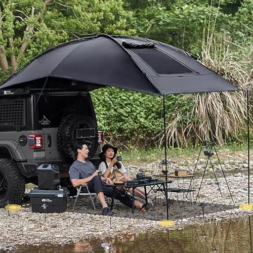 車のオーニングテールゲートテントピクニックと旅行用の軽量キャンプシェルター用の多機能防水テント