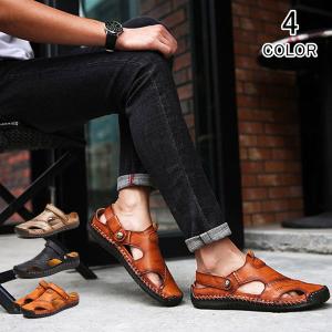 サンダル メンズ 本革 牛革 スリーパー ローマグラディエーター