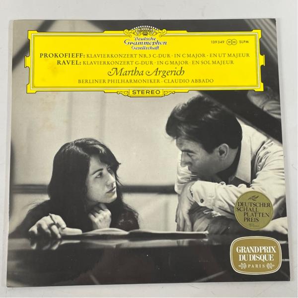独DG 139349 アルゲリッチ アバド プロコフィエフ ラヴェル ピアノ協奏曲集 洗浄済 LP