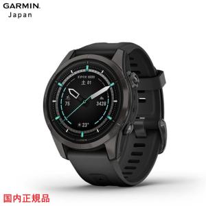 液晶保護フィルム付 ガーミン epix Pro (Gen2)  42mm  Sapphire Carbon Gray DLC Ti / Black Band GARMIN 010-02802-36｜ida-online