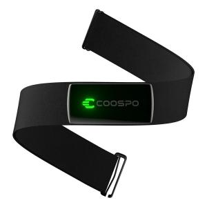 COOSPO H9Z 心拍センサー 胸部ベルトタイプ 心拍ゾーン対応 Bluetooth 5.0＆ANT+ ビープ音 LED点灯 アプリ スマートウォッチ 心拍計測