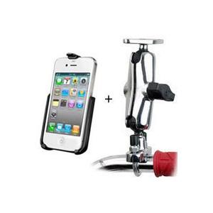 RAMマウント Uボルトベース（シルバー） 【Apple】 i Ｐｈｏｎｅ ４用